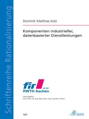 cover image of Komponenten industrieller, datenbasierter Dienstleistungen